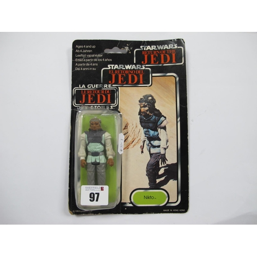 97 - An Original Star Wars Trilogy Nikto Plastic Action Figure, carded Tri Logo Return of The Jedi packag... 