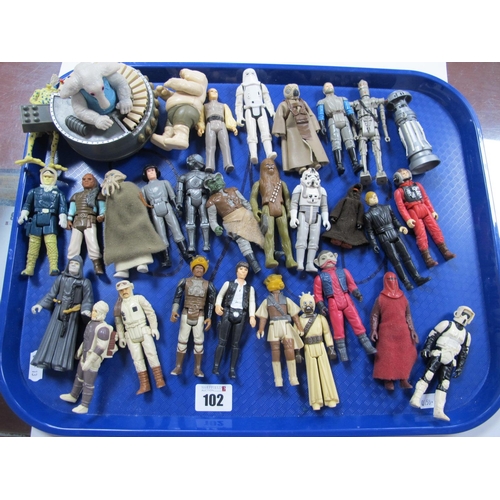 102 - Thirty Original Star Wars Trilogy Plastic Action Figures, to include Sy Snootles and The Rebo Band, ... 