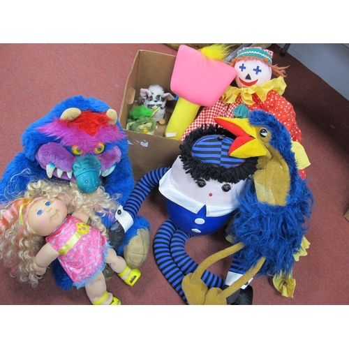 106 - A Quantity of Toys, including Cabbage Patch Kid, clown, Furby, Humpty Dumpty and hand puppet:- One B... 