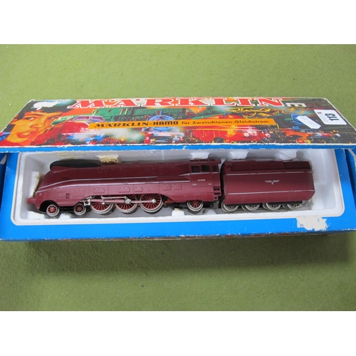 113 - Marklin Hamo Ref No. 8389 Boxed 'HO' Gauge DR Rail 4-6-2 Steam Locomotive and Eight Wheel Tender, DR... 