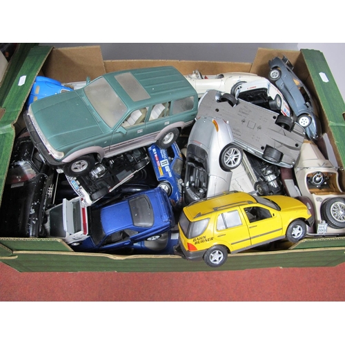 13 - A Quantity of Mainly 1:18th/1:12th Scale Diecast Model Cars, by Burago, Welly, Maisto and other, all... 