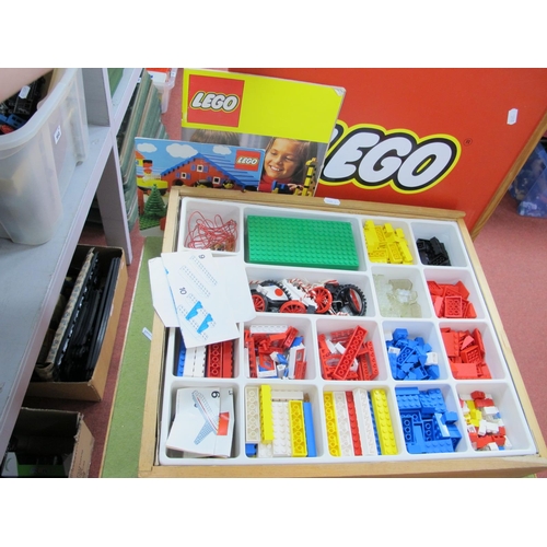 165 - A Quantity of Circa 1970's Lego Components, presented within a Lego branded wooden box, lefo #37, #2... 