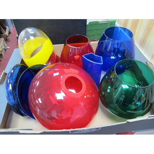 1065 - Glass Large Goblets, Murano egg 23cm high, bowls, etc:- One Box