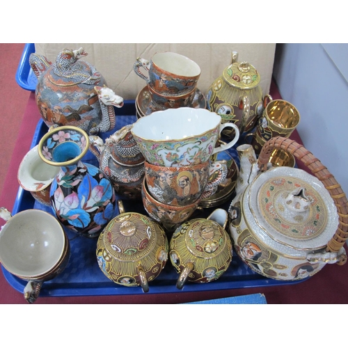 1345 - Early XX Century Japanese Tea Service, decorated with dragons; plus a further Japanese tea service:-... 