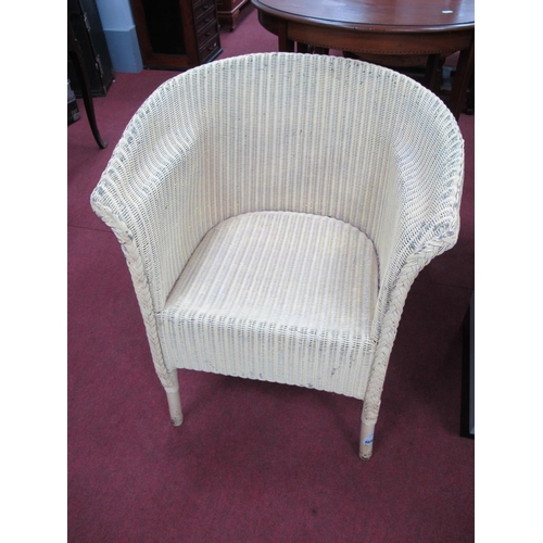 1578 - A Yellow Painted Lloyd Loom Chair (bearing label).