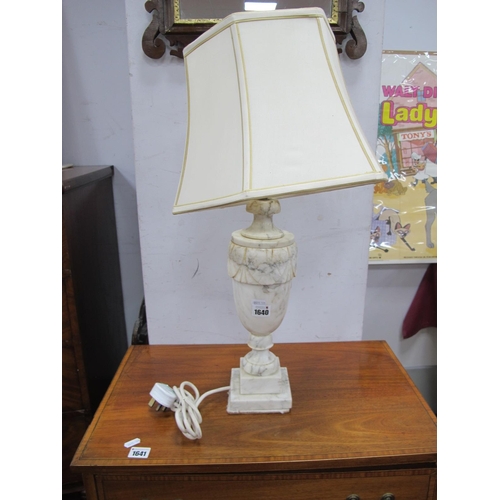 1640 - A Vintage Table Lamp, with heavy marble base, 36.5cm high excluding fittings,