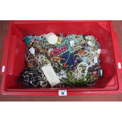76 - A Mixed Lot of Assorted Costume Jewellery :- One Box