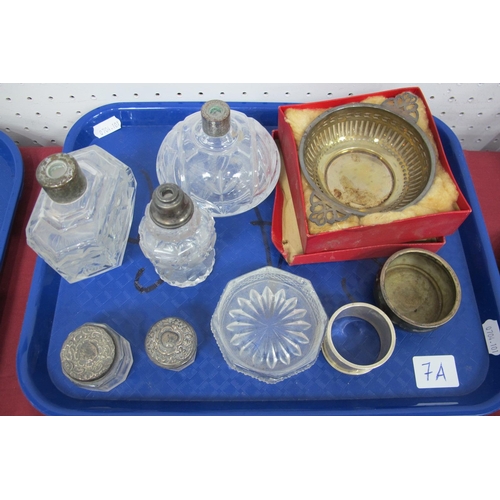 7A - A Hallmarked Silver Dish, of pierced design with twin openwork handles, together with a hallmarked s... 