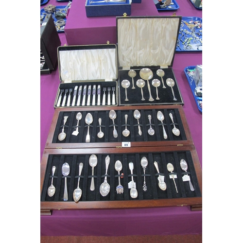 89 - A Collection of Assorted Hallmarked and Other Teaspoons, various makers / dates, including christeni... 