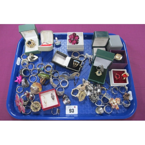 93 - A Collection of Assorted Modern Costume Dress Rings, including 