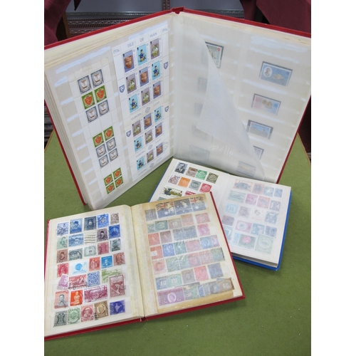 491 - A World Stamp Collection, mainly modern, housed in three stockbooks, includes some G.B and Channel I... 