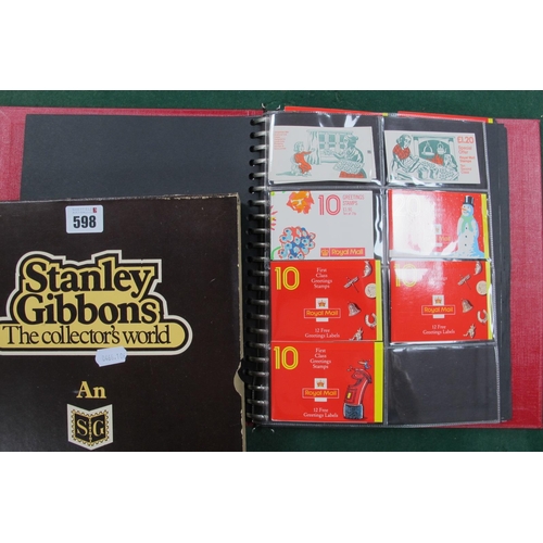 598 - Over Eighty Decimal G.B Stamp Booklets, housed in a Deluxe S.G binder, the collection covers mainly ... 