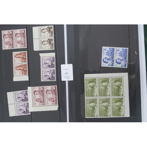 641 - Australia 1963-65 Navigators Unmounted Mint Stamps, in pairs or block of six (7/6d), fine condition.