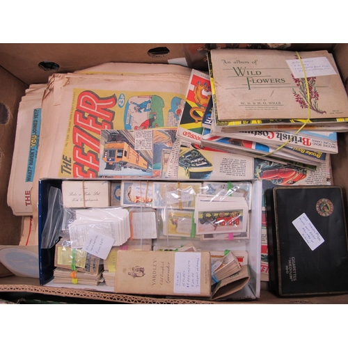 1097 - Beano, Beezer and Other Comics, cigarette and tea cards, postage stamps, etc:- One Box.