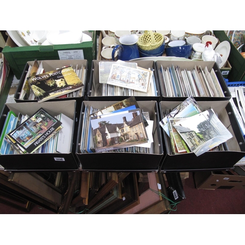 1116 - Postcards - Stately Homes, Tourist Locations, booklets, PHQ cards, etc, large quantity in six boxes.