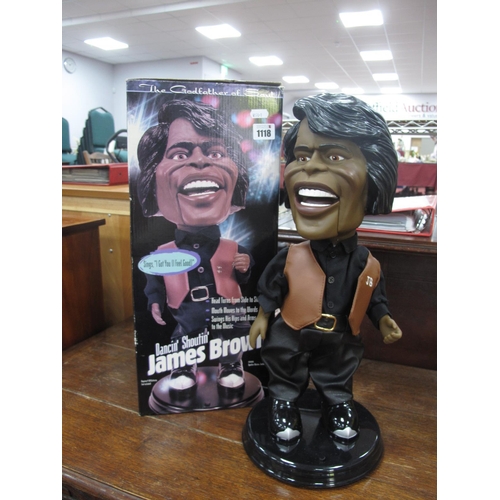 1118 - A Battery Operated Dancin Shoutin Animated James Brown 'The Godfather of Soul' Plastic Model Figure,... 