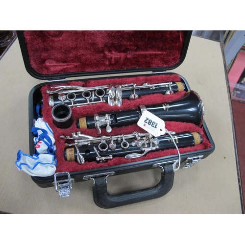 1382 - Yamaha Sectional Ebonised Clarinet 26 II, in case.