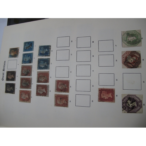 596 - A Stanley Gibbons New Age Volume One Album, with a good G.B collection from 1840 Penny Blacks to 192... 