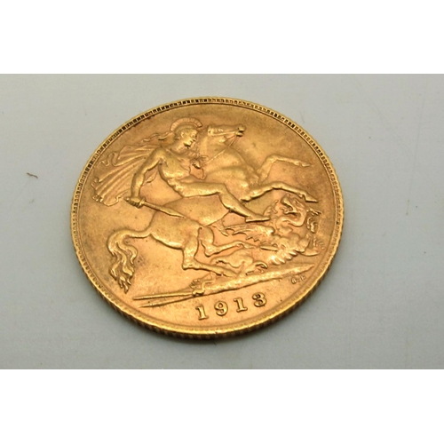 172 - A George V Half Sovereign, 1913.