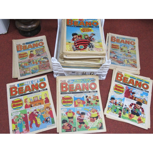 382 - Beano - A Quantity of Issues, circa late 1980's, Issue No 2376, 2230, 2356, etc, named top right, bl... 