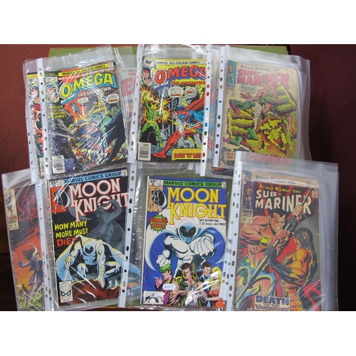 446 - Comics - Over Twenty Late 1970's/80's Marvel Comics, to include Moon Knight #1, #2, Nick Fury Agent ... 