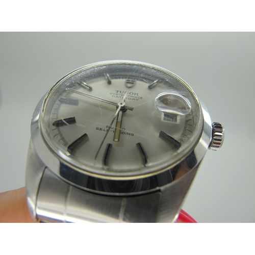 154 - Tudor; A c.1980's Oyster Prince Date Day Stainless Steel Gent's Wristwatch, Ref: 70170, Serial No; 9... 