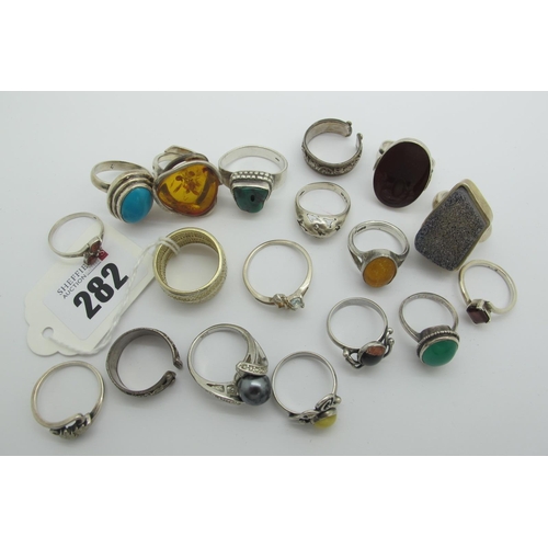 282 - A Collection of Assorted Dress Rings, including 