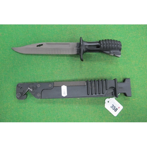 358 - British Army SA80 Bayonet and Scabbard.