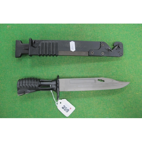 359 - British Army SA80 Bayonet and Scabbard.