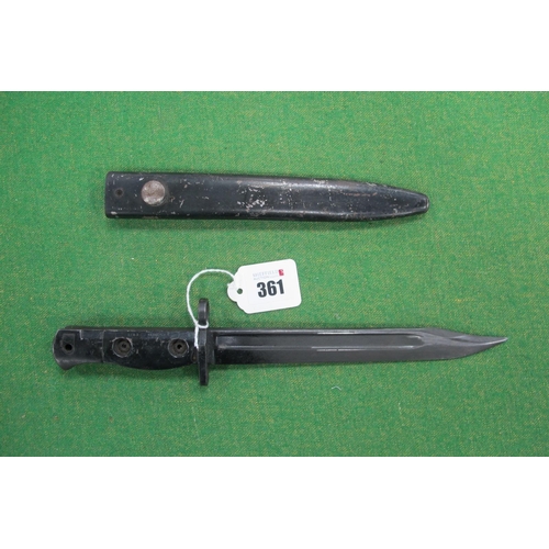 361 - British LIA3 Self Loading Rifle (SLR) Knife Bayonet with Single Edged Fullered Blade, marked on Rica... 