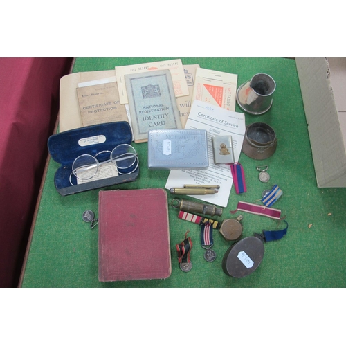 393 - Miscellaneous WWI/WWII Related Items, including 1914 Field Service Regulations Book, cased Military ... 