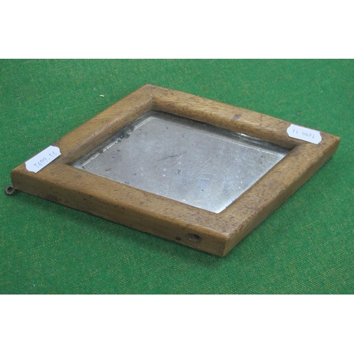 401 - WWI Small Wood Framed Mirror, obtained by serviceman as souvenir, rear of mirror contains written no... 