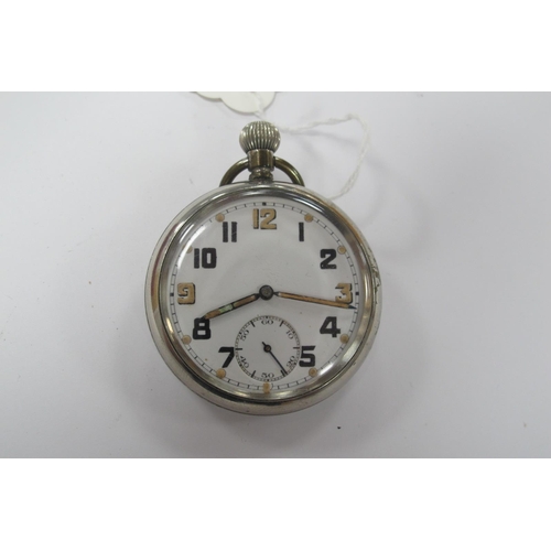 441 - WWII British Military General Services Trade Pattern (G.S.T.P) Pocket Watch, marked on case with Mil... 