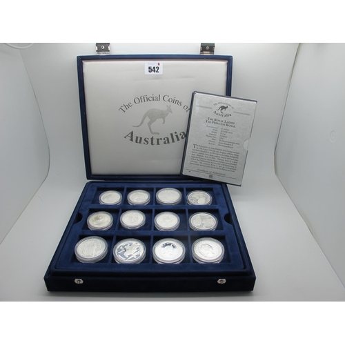 542 - Westminster, The Official Coins of Australia Silver Coin Collection, twenty five in total cased with... 