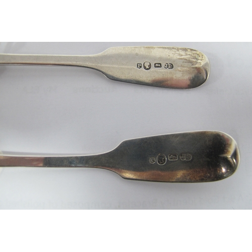 95 - A Set of Five Provincial Part Hallmarked Silver Fiddle Pattern Teaspoons, James Barber, possibly Yor... 