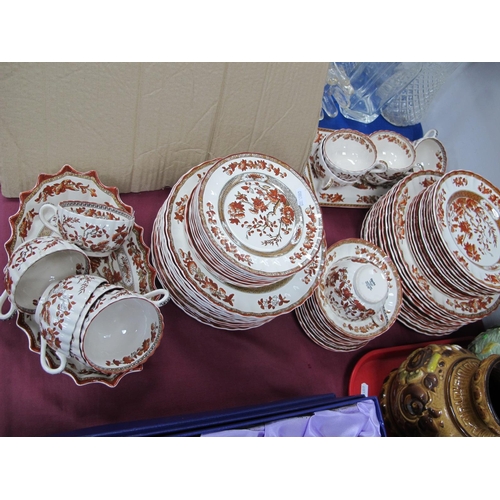 1202 - Spode Indian Tree Dinner Ware, of approximately seventy three pieces, in rust red.