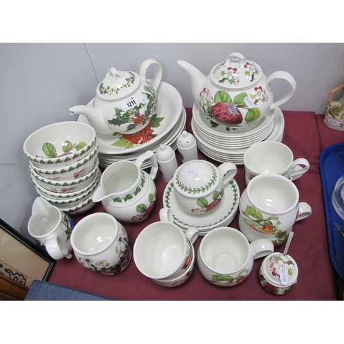 1211 - Portmeirion 'Pomona' Table Pottery, of approximately forty six pieces, including tea pot, plus Holly... 