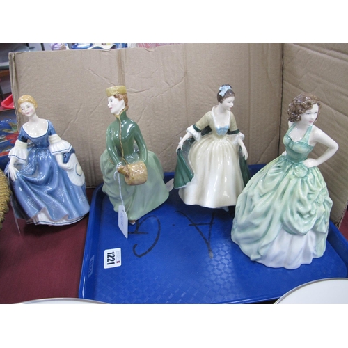 1221 - Royal Doulton Figurines, 'Hillary', 'Kelly', 'Grace' and 'Elegance'. (4).