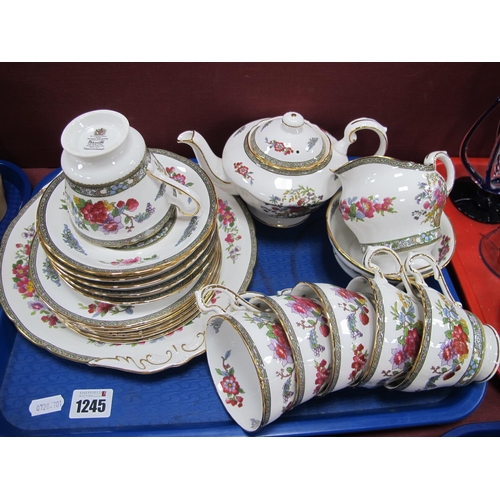 1245 - Paragon Tree of Kashmir Tea Service, of twenty one pieces, including teapot.