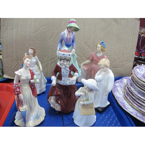 1246 - Royal Doulton Figurines, 'Polly', 'Best Wishes', 15.5cm high, 'Esmeralda', 'Joy', 'Darling', 'Almost... 