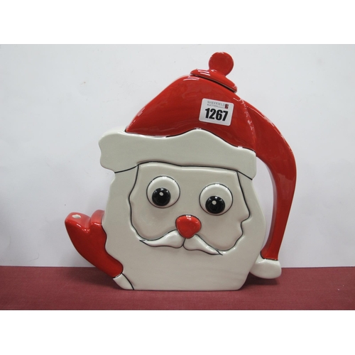 1267 - A Lorna Bailey Father Christmas Teapot, limited edition No 5/50, Nov 2005 (with certificate), 24.5cm... 