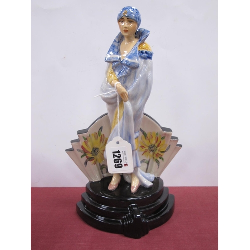 1269 - A Peggy Davies Figurine 'Celebration', an artists original colourway 1/1 by Victoria Bourne, 27cm hi... 