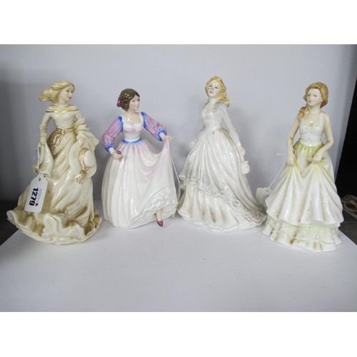 1279 - Royal Doulton Figurines, unnamed EB under base 19.5cm high, 'Summer Breeze', 'Ashley' and 'Anita'. (... 