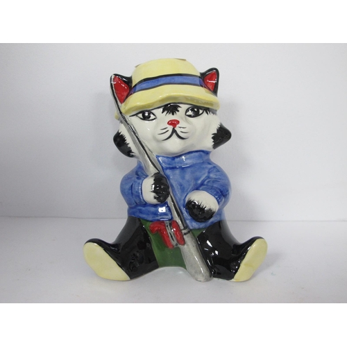 1295 - Lorna Bailey - Fisherman the Cat (rare), 11cm high.