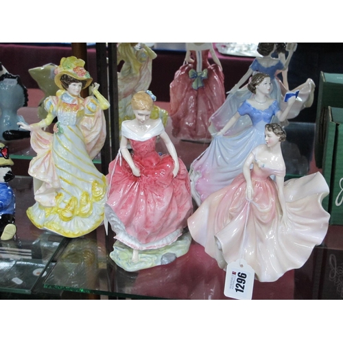 1296 - Royal Doulton Figurines, 'Primrose', 'Summer Day', 'The Polka' and 'Sweet Poetry'. (4).