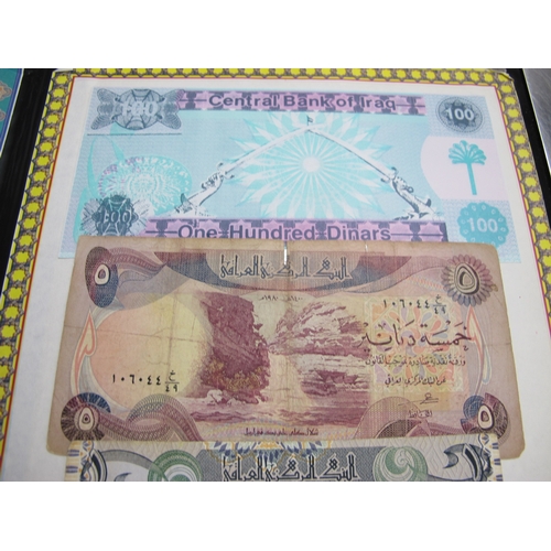 519 - Large Collection of Banknotes, includes Iraq, Russia, Poland, USA, etc.