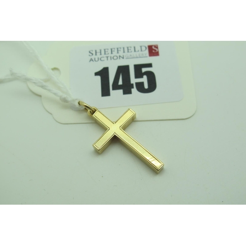 145 - A 9ct Gold Cross Pendant, (2.3grams).