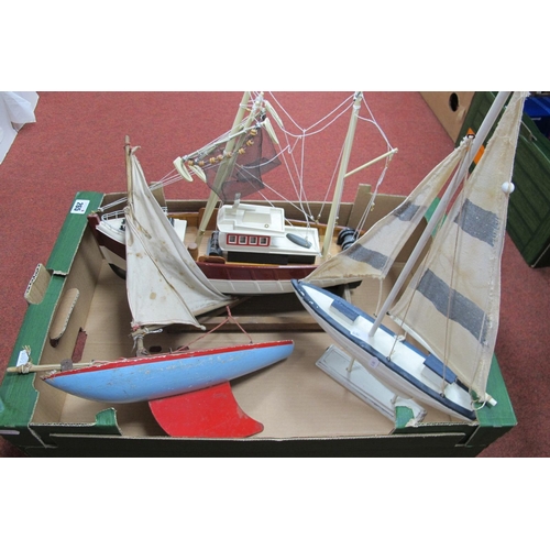 265 - A Static Kit Built Wooden Model of a Fishing/Trawler Boat, measuring approximately 45cm long, 13cm w... 