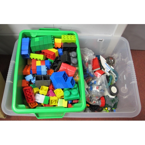 268 - An Assorted Quantity of Lego and Mega Blocks Components.