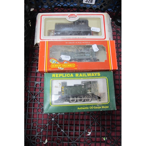 328 - Three 'OO' And 'HO' Gauge Locomotives, comprising of Hornby 'OO' R.875 BR 0-4-0 Diesel Class 06 BR g... 